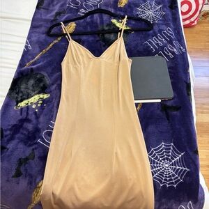 I.AM.GIA Tan Satin Slip Dress